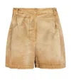 Prada Canvas Shorts In Neutral