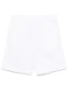 Prada Logo-patch Poplin Shorts In White
