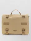 Prada Canvas Shoulder Bag Strap Top Handle In Brown