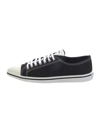 Pre-owned Prada Canvas Sneakers In Black