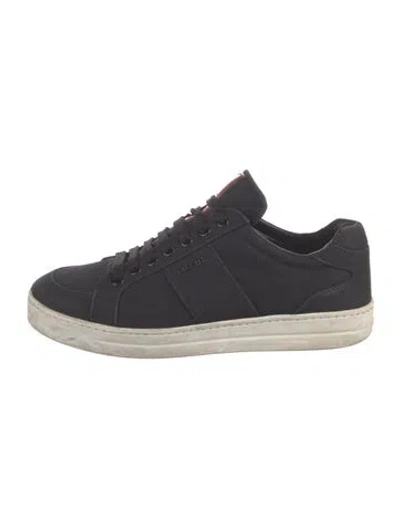 Pre-owned Prada Canvas Sneakers In Black