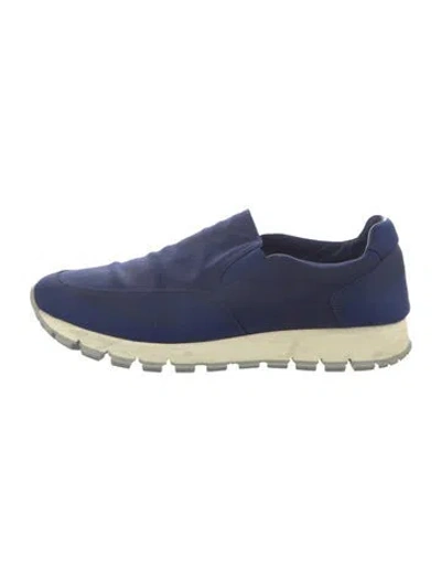 Pre-owned Prada Canvas Sneakers In Blue