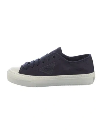 Pre-owned Prada Canvas Sneakers In Blue