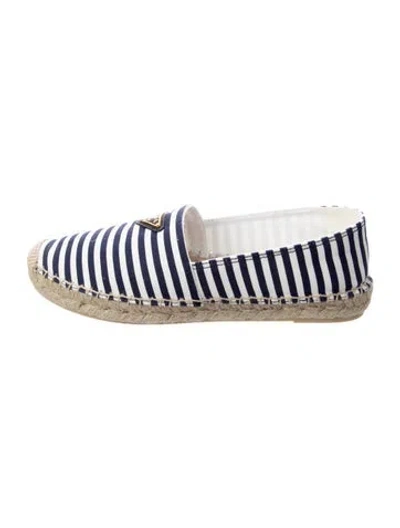 Pre-owned Prada Canvas Striped Espadrilles In Multi
