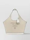Prada Canvas Top Handle Shoulder Bag