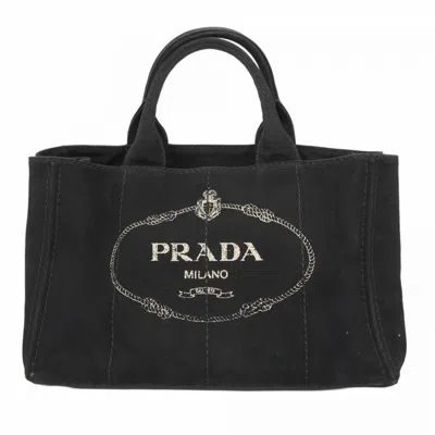 Pre-owned Prada Canvas Tote Bag () In Black
