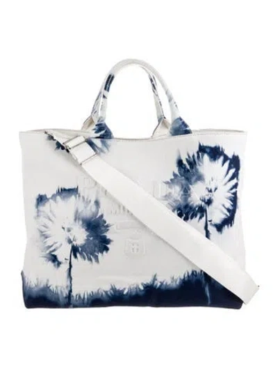 Pre-owned Prada Canvas Tote In White