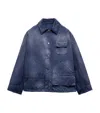 Prada Lapel Long-sleeved Casual Jacket In Blue