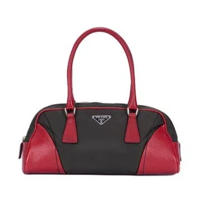 Pre-owned Prada Canvas Vintage Bowler Tote In Brown