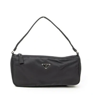 Pre-owned Prada Canvas Vintage Rectangular Pochette In Black