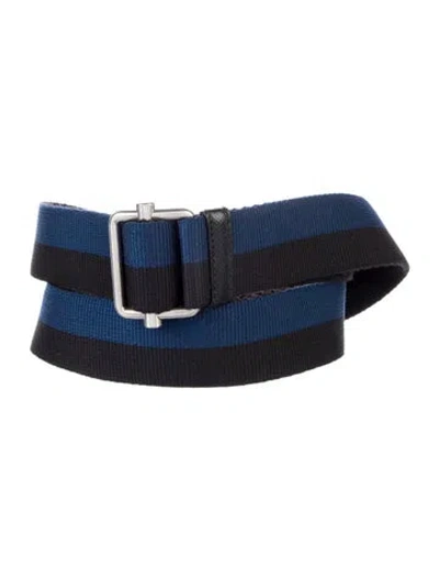 Pre-owned Prada Canvas Waist Belt In Black