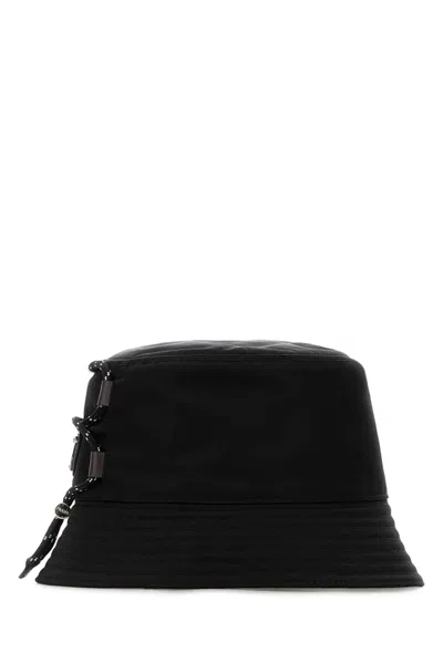 Prada Cappelli Re-nylon Bucket Hat In Black