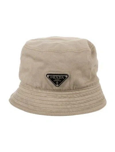 Pre-owned Prada Cappelli Bucket Hat In Neutrals