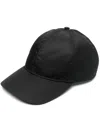 Prada Re-nylon Baseball Cap In Nero