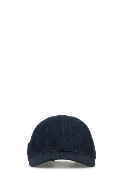 Prada Cappello Da Baseball In Denim  Donna