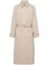 Prada Cappuccino Gabardine Trench Coat