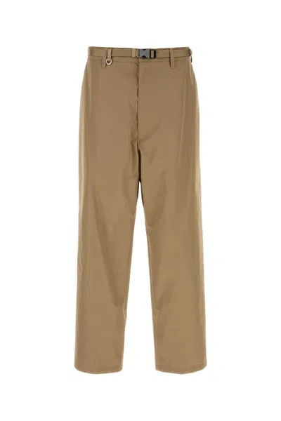 Prada Cappuccino Tech Fabric Pant In Brown