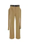 Prada Twill Cotton Pants In Beige O Tan