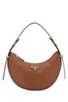 Prada Caramel 22.5 Cm Leather Mini Handbag In Brown