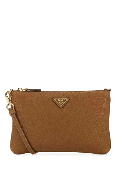 Prada Caramel Leather Crossbody Bag