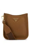 Prada Caramel Leather Crossbody Bag In Pink