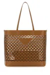 Prada Leather Shopping Bag Featuring Cut-out Detailing