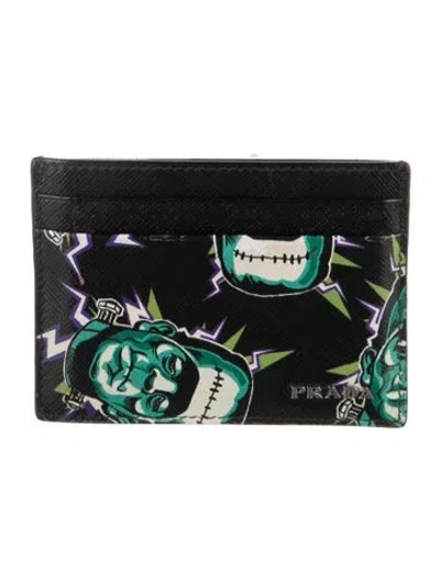 Pre-owned Prada Card Holder In Black