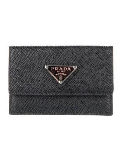 Pre-owned Prada Card Holder In Black