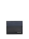 Prada Black Colour-block Leather Card Holder