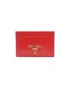 Prada Card Holder In Red