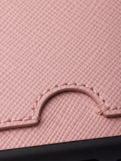 Prada Card Slots Triangle Phone Case Iphone 17 Pro Max In Pink