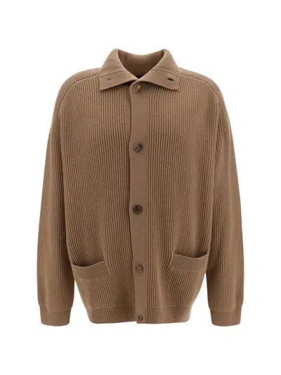 Prada Cardigan In Brown