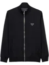 Prada Technical Cotton Blouson Jacket In Black
