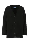 Prada V-neck Cable-knit Cardigan