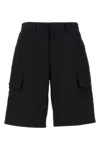 Prada Black Drill Bermuda Shorts