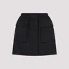 Prada Re-nylon Triangle Logo Mini Skirt In Nero