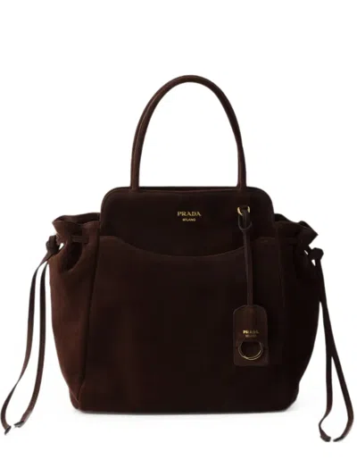 PRADA CARRY MEDIUM SUEDE BAG