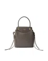 Prada Carry Mini Leather Handbag In Gray