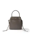 Prada Carry Mini Leather Handbag In Grey