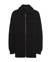 Prada Oversize-strickjacke Aus Kaschmir In Black