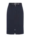 Prada Midi Skirt In Blue