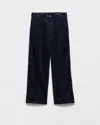 Prada Straight Leg Tapered Jeans In Blue