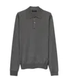 Prada Kaschmirpullover Mit Poloshirtkragen In Slate Gray