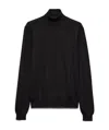 Prada Cashmere And Silk Turtleneck Sweater In Black