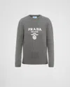 Prada Wool And Cashmere Crew-neck Sweater In Grey