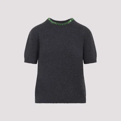 Prada Cashmere And Wool Pullover In Gray