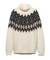 Prada Cashmere And Wool Turtleneck Sweater In Multi