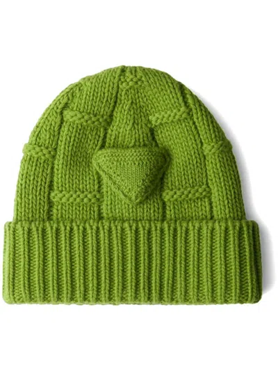 Prada Cashmere Beanie In Green