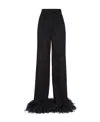 Prada Cashmere Belt Loop Belt Casual Pants In Black