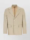 Prada Cashmere Blazer With Notch Lapels And Back Vent For A Polished Look